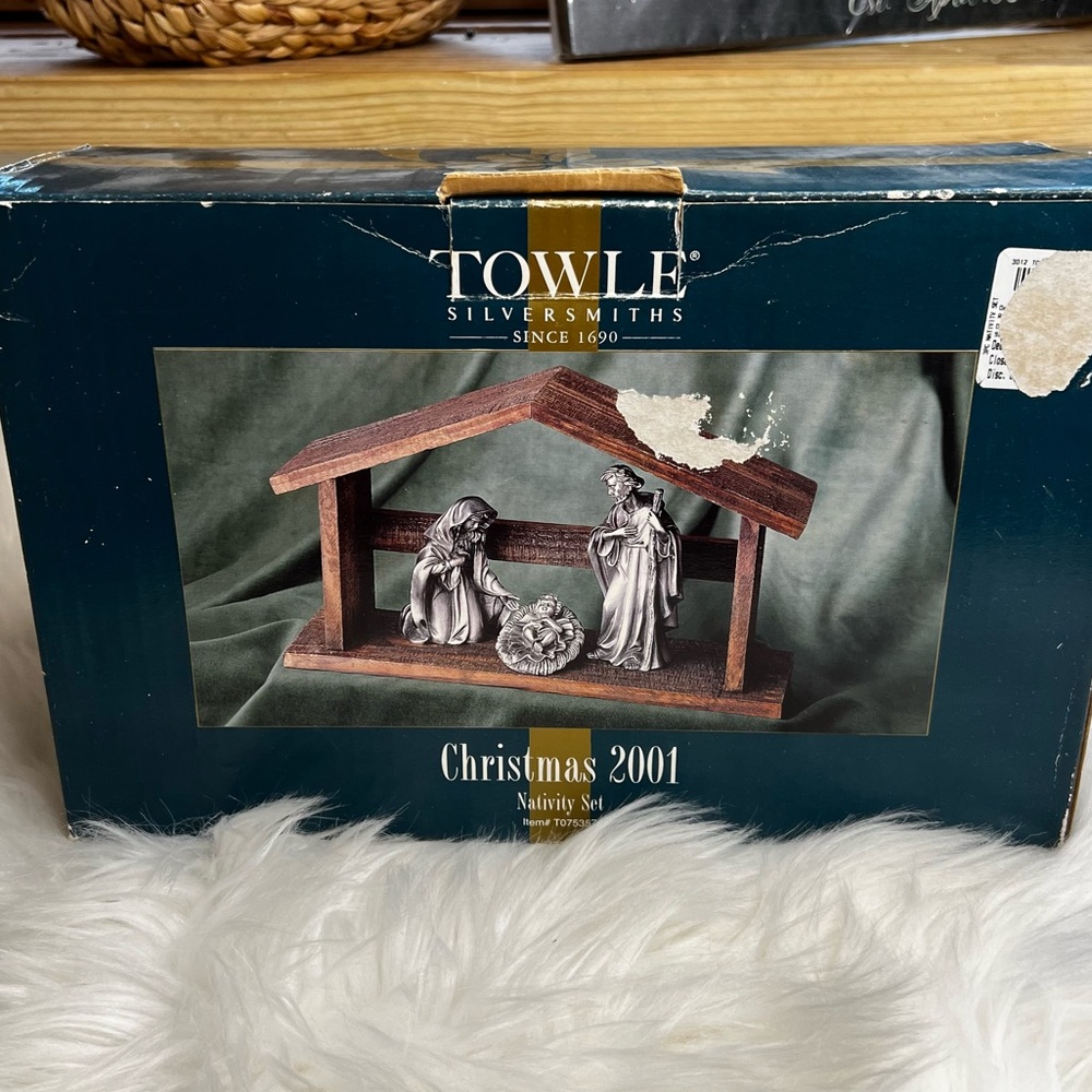TOWLE Silversmith Christmas 2001 Nativity Set NEW OPEN BOX